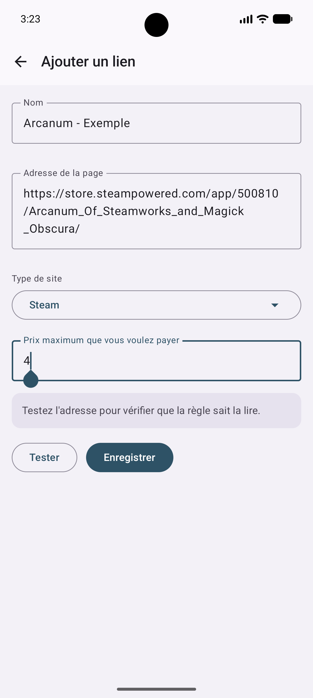 g
      price checker default menu ajouter un site